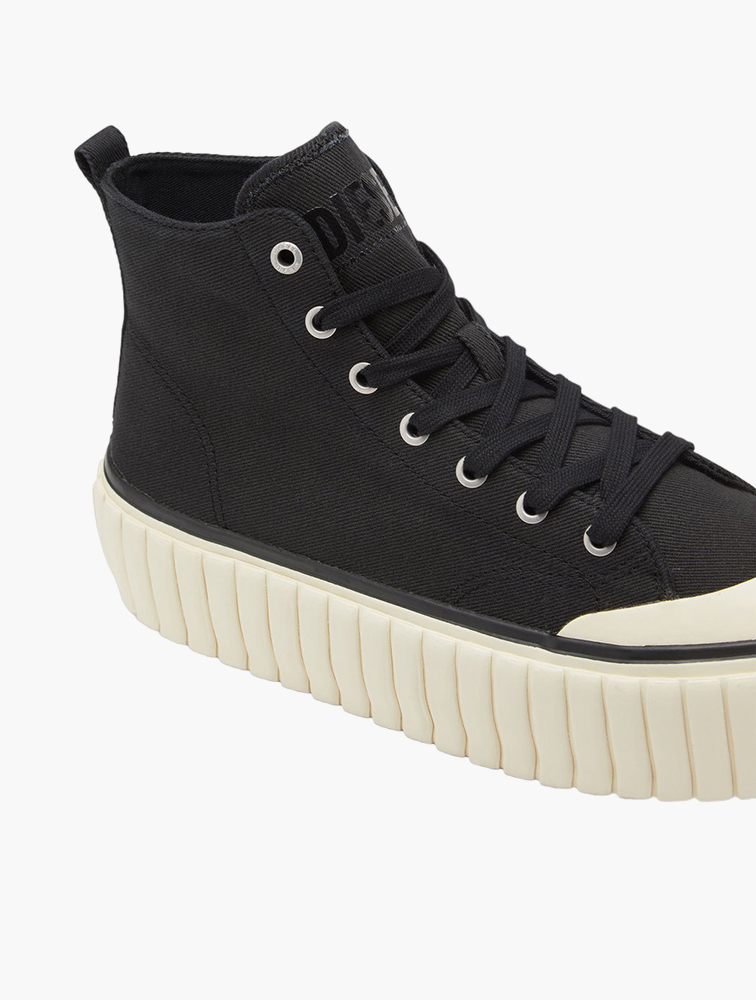 MyRunway | Shop Diesel Black S-Hanami High Top Platform Sneakers
